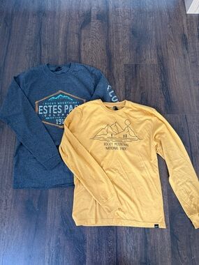Two Rocky Mountain long sleeve tees